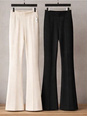 Lot of 2 Aerie Groove-On Rib Velour Flare Pants Womens Size M NWOT/NWT (READ)